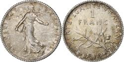 World Coins - Coin, France, Semeuse, Franc, 1918, Paris, , Silver, KM:844.1
