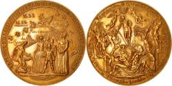 World Coins - France, Medal, louis XIV et Anne d'Autriche au Louvre, History, 1973,