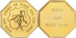 World Coins - France, Token, Amour et Mariage, Voeux, Gilt Bronze, Belo,