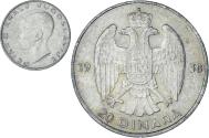 World Coins - Coin, Yugoslavia, Petar II, 20 Dinara, 1938, , Silver, KM:23