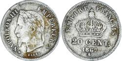 World Coins - Coin, France, Napoleon III, Napoléon III, 20 Centimes, 1867, Paris,