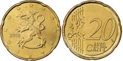 World Coins - Finland, 20 Euro Cent, 2008, Vantaa, Nordic gold,