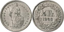 World Coins - Switzerland, 1/2 Franc, 1968, Bern, Copper-nickel, , KM:23a.1