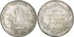 World Coins - France, Token, Société Mélophile d'Avallon, 1787, Silver,