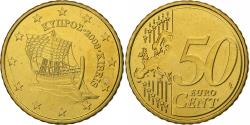 World Coins - Cyprus, 50 Centimes, 2008, Vantaa, Nordic gold,