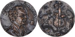 World Coins - France, Medal, Georges Brassens, Guitare, Arts & Culture, 1984, Rodi,