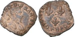 World Coins - France, Henri III, Double Tournois, 158[6?], Copper, , Gadoury:455