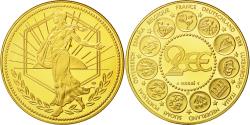 World Coins - France, Medal, L'Europe, La Semeuse, 2000, , Gilt Bronze
