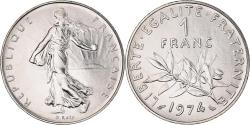 World Coins - Coin, France, Semeuse, Franc, 1974, Paris, FDC, , Nickel, KM:925.1