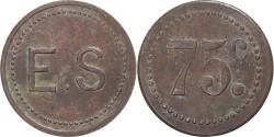 World Coins - France, E.S, 75 Centimes, , Copper