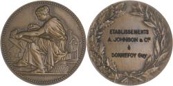 World Coins - France, Medal, Etablissements johnson, Business & industry, , Bronze