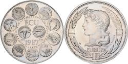 World Coins - France, Medal, Ecu Europa, Marianne, 1987, Copper-Nickel Gilt, Rodier,