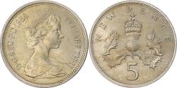World Coins - Great Britain, Elizabeth II, 5 New Pence, 1968, British Royal Mint,
