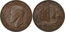 World Coins - Great Britain, George VI, 1/2 Penny, 1945, Bronze, , KM:844