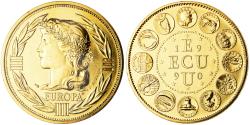 World Coins - France, Medal, Ecu Europa, Marianne, Politics, 1990, Rodier,