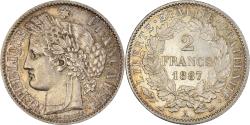 World Coins - Coin, France, Cérès, 2 Francs, 1887, Paris, MS(60-62), Silver, KM:817.1