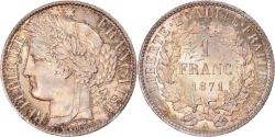 World Coins - Coin, France, Cérès, Franc, 1871, Paris, , Silver, KM:822.1, Gadoury:465