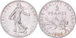 World Coins - France, 2 Francs, Semeuse, 1904, Paris, Silver, , Gadoury:532, KM:845.1