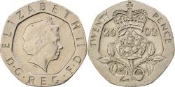 World Coins - Great Britain, Elizabeth II, 20 Pence, 2002, Copper-nickel, , KM:990