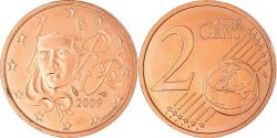 World Coins - France, 2 Euro Cent, 2009, BU, , Copper