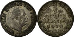 World Coins - Coin, German States, PRUSSIA, Wilhelm I, 1/2 Neu-Groschen, 5 Pfennig, 1870