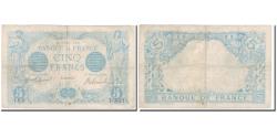 World Coins - France, 5 Francs, Bleu, 1916, 1916-01-14, VF(20-25), Fayette:2.35, KM:70