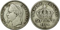 World Coins - Coin, France, Napoleon III, Napoléon III, 50 Centimes, 1864, Bordeaux