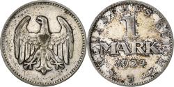 World Coins - Coin, GERMANY, WEIMAR REPUBLIC, Mark, 1924, Hambourg, , Silver, KM:42