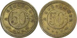 World Coins - France, Token, 50 Centimes, A Consommer, Brass,