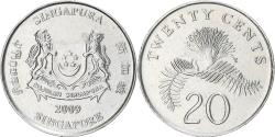 World Coins - Singapore, 20 Cents, 2009