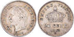 World Coins - Coin, France, Napoleon III, 20 Centimes, 1868, Strasbourg, , Silver