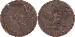 World Coins - Coin, Italy, 5 Centesimi, 1938