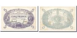 World Coins - Banknote, Martinique, 5 Francs, 1934-45, AU(50-53), KM:6