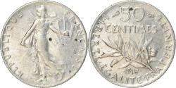 World Coins - Coin, France, Semeuse, 50 Centimes, 1917, Paris, , Silver, KM:854