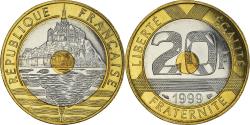 World Coins - Coin, France, Mont Saint Michel, 20 Francs, 1999, Pessac,