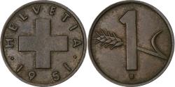 World Coins - Coin, Switzerland, Rappen, 1951, Bern, , Bronze, KM:46