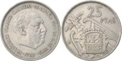 World Coins - Coin, Spain, Caudillo and regent, 25 Pesetas, 1957, , Copper-nickel