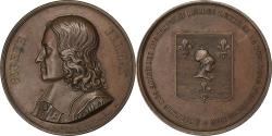 World Coins - France, Medal, Pierre Fermat, Académie de Toulouse, 1822, Copper