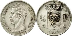 World Coins - Coin, France, Charles X, 1/4 Franc, 1829, Paris, , Silver, KM:722.1