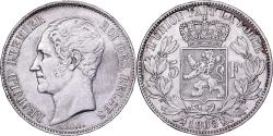 World Coins - Belgium, Leopold I, 5 Francs, 5 Frank, 1865, Brussels, Silver, , KM:17