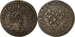 World Coins - Coin, France, Louis XIII, Double Tournois, 1637, Paris, Rare, , Copper