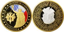 Us Coins - France, Medal, Les piliers de la République, Marianne, , Copper Gilt