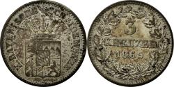 World Coins - Coin, German States, BAVARIA, Ludwig II, 3 Kreuzer, Groschen, 1865, Munich