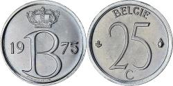 World Coins - Belgium, Baudouin I, 25 Centimes, 1975, , Cupronickel, KM:154