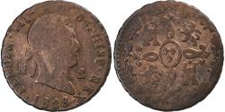 World Coins - Spain, Ferdinand VII, 2 Maravedis, 1828, Segovia, Copper,