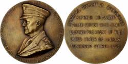 World Coins - France, Medal, General Dwight D. Eisenhower, 1952, Bronze, De Bremaecker,