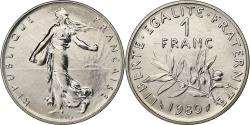 World Coins - France, 1 Franc, Semeuse, 1980, MDP, série FDC, Nickel,