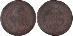 World Coins - Coin, France, Dupré, Decime, AN 8 (1799-1800), Metz, , Bronze