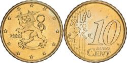 World Coins - Finland, 10 Euro Cent, 2000, Vantaa, , Nordic gold, KM:101