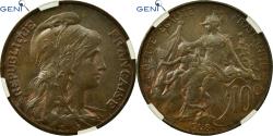 World Coins - Coin, France, Dupuis, 10 Centimes, 1908, Paris, GENI, MS64BR, Bronze, KM:843